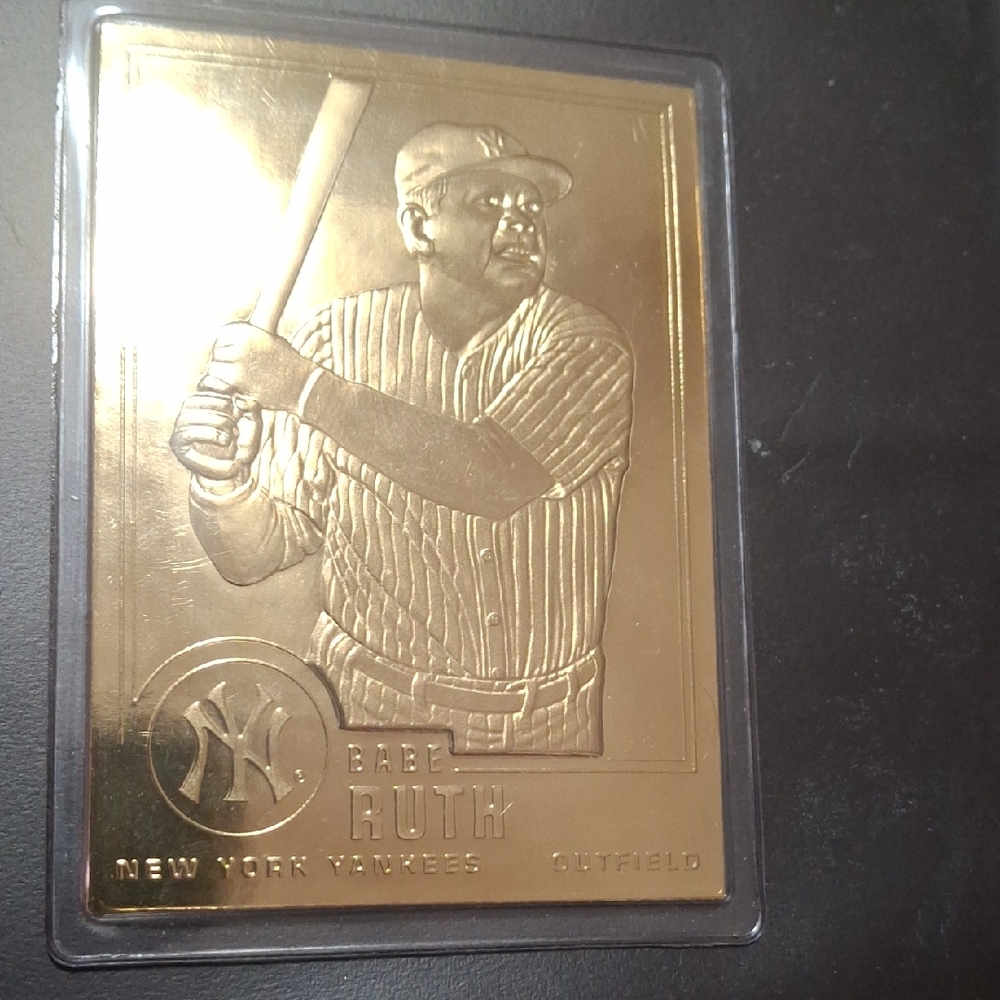 Babe Ruth Gold Collectible Card